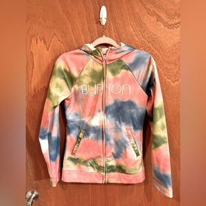 Burton Rainbow Camouflage Zipup hooded jacket size S